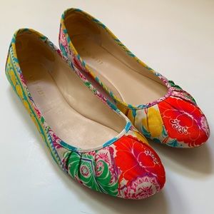 Nine West Abstract Floral Ballet Flats Size 7